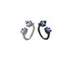 Anello Aperto Versatile Pietra di Luna Grigio Ardesia e Argento - Moda Trendy e Lussuosa per Donne e Coppie