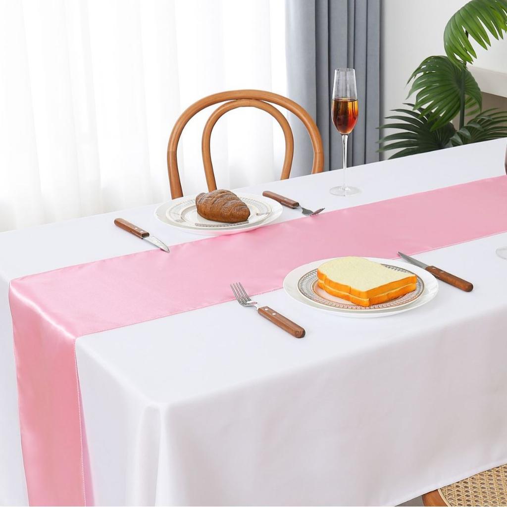 5pcs 30x275cm Satin Table Runner Wedding Decoration For Modern Birthday Party Hotel Show Banquet Luxury Design Nice Pattern