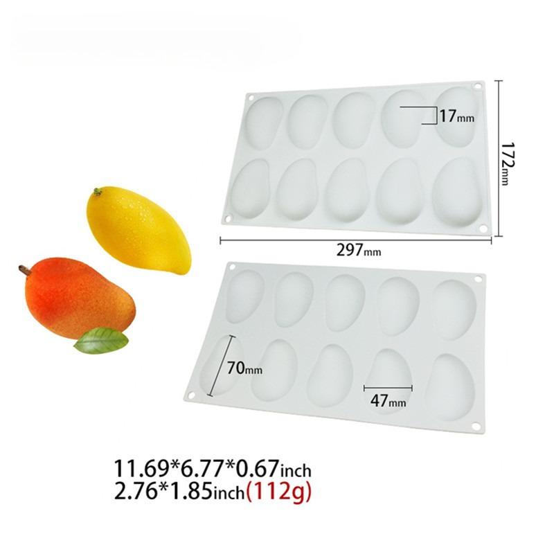 Fruit Series Mango Pear Baking Mousse Cake Silicone Mold Dessert Baking Non stick Durable Easy to Clean French Cake Decoration