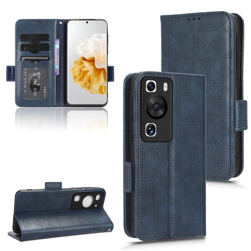 For Huawei P60 Pro/P60 Anti-Dust Phone Shell PU Leather Phone Case Imprinted Triangle Stand Wallet Cover