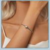 S925 Sterlingsilber Oxidiert Zirkon Stern Liebe Armband für Damen