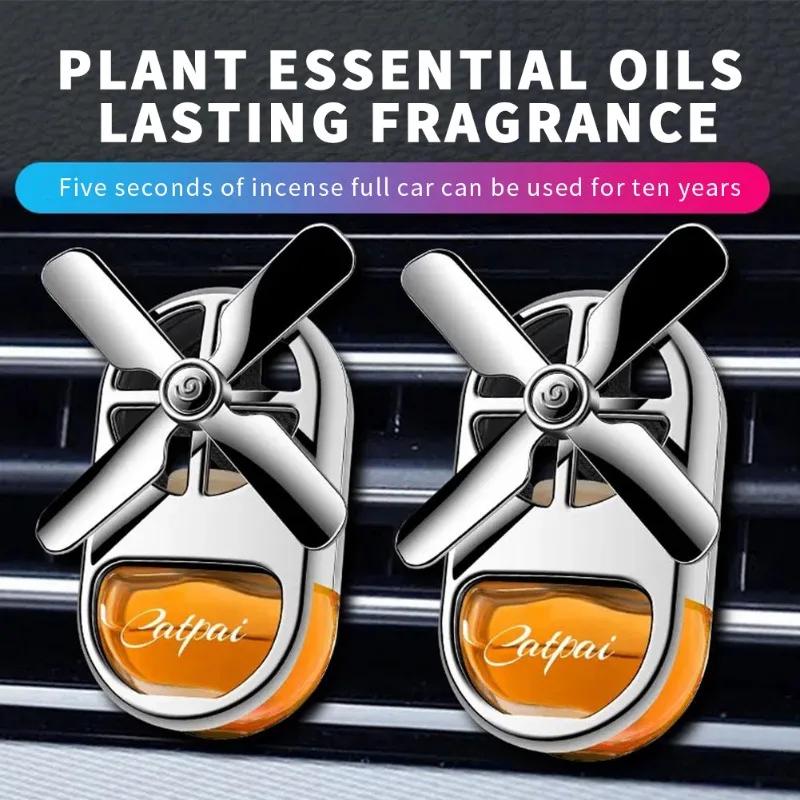 New Car Aromatherapy Air Freshener Rotating Propeller Vent Fragrance Aromatherapy Creative Mini Perfume Decoration Accessories