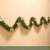 Christmas Ribbon Garland & Ornaments: Rattan, Leaves, Snowflakes & Tinsel for Decoration