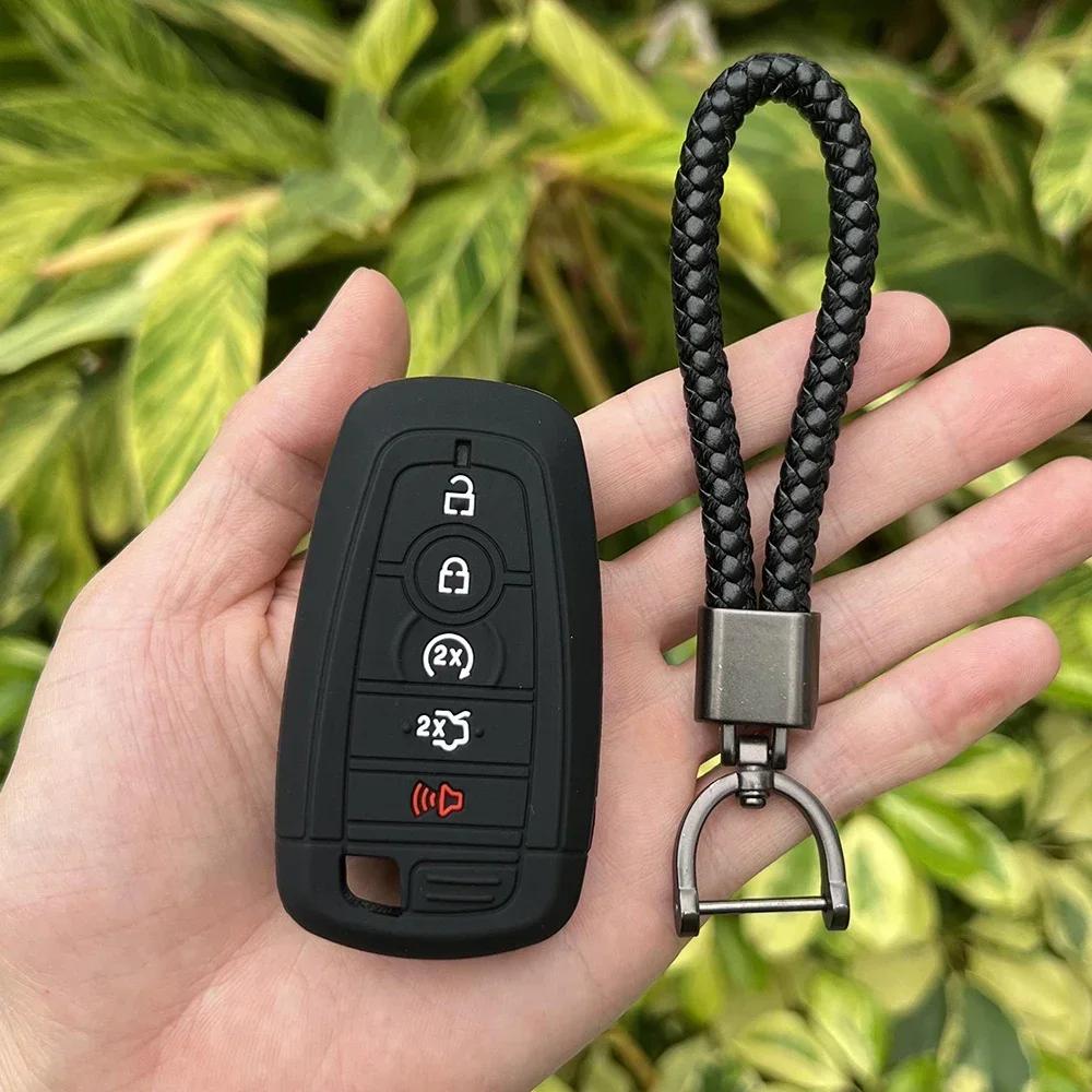 Silikon Auto Schlüsselhülle Etui Für Ford Maverick Focus Edge Explorer Expedition Everest Fusion Mondeo Mustang Raptor Bronco Schlüssel