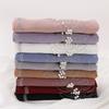 New Pearl Chiffon Daisy Rhinestone Beaded Square Scarf For Women