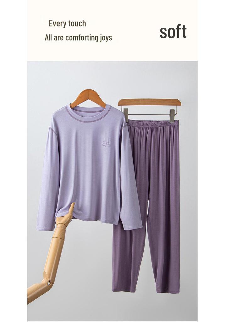 Girls' Summer Cool Pajama Set - Long Sleeve & Pants for Medium/Large Teens