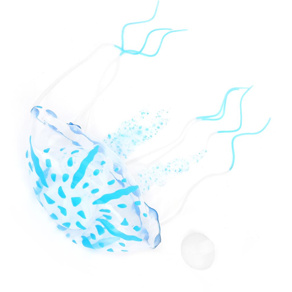 Akvarijní silikonová svítící medúza akvárium plovoucí terénní úprava ozdoba dekoracevelká velikost, modrá