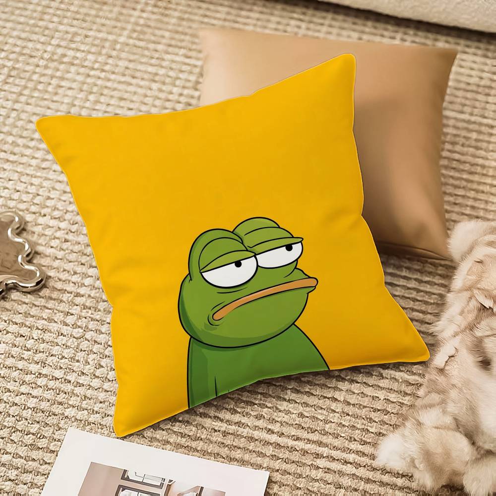 F-Frog Pillow Case Sofa And Living Room Decorative Cushion Covers Dust-proof And Mite-proof Invisible Zipper