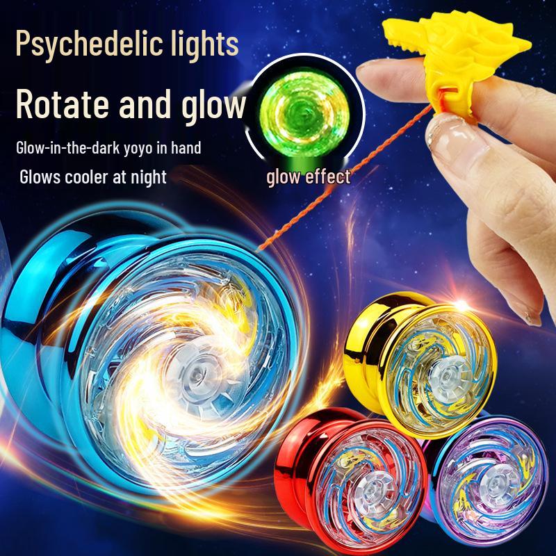 Free Shipping Alloy Yo-Yo: Luminous Competition & Sleep-Supporting Toy for Kids