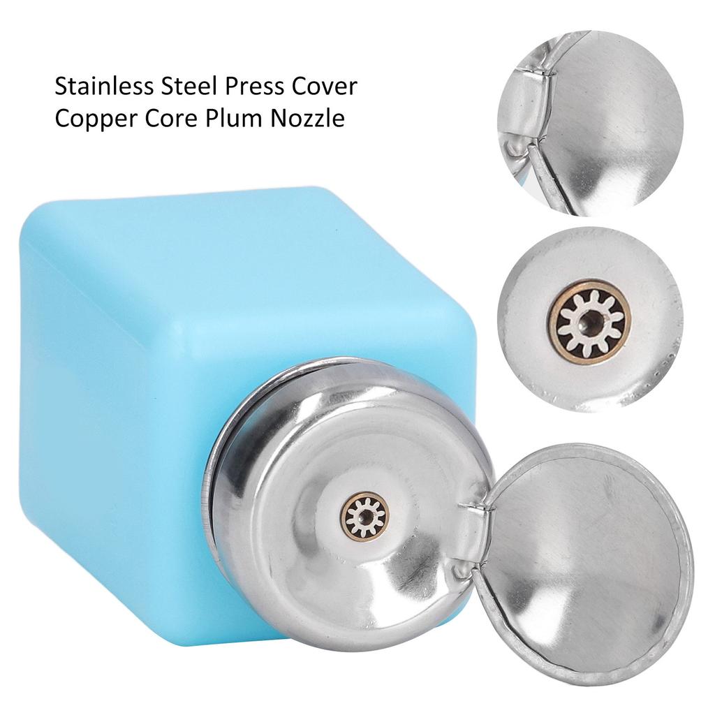 Portable Press Empty Refillable Bottle Liquid Alcohol Pump Cleaner Acetone Water Remover Dispenser with Stainless Steel Lid