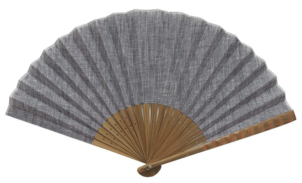 

Ониси Кен Сэйхан Льняной деним Складной веер, 23см, Серый, Волна (S22-LID05) серый