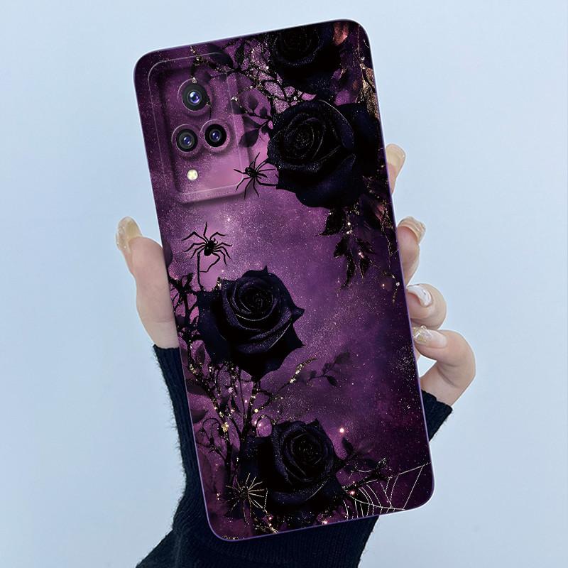For Vivo V21 4G VIVOV21 5G Cases V2066 V2108 V2050 Soft Silicone Phone Case Sweet Printing Cute Cartoon Protective Painted Cover