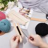 Shuttles Set 12Pcs Wood For Weaving Kit Wooden Knitting Looms Beveled Inkle For Weaving Lovers