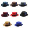 Solid Color Feathers Ribbon Felt Fedora Hats Men Party Fashion Jazzs Top Hat Cap