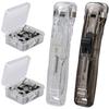 Staple Metal Clip Push Hand Paper Clipper With Refill Fixing Organizing Stapler Reusable Push Clamp For Document File Stationery