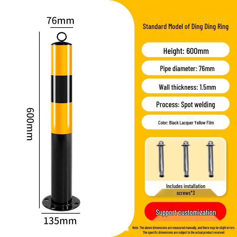 Reflective Anti-Collision Car Stopper Steel Warning Post