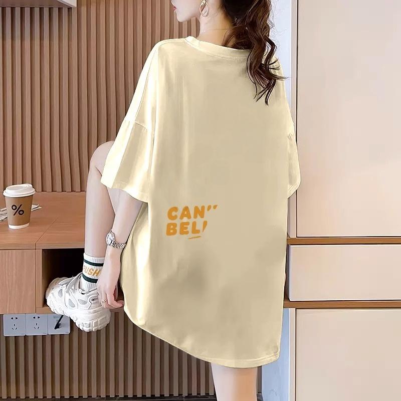 Plus Size Bavlněné Tričko Letní Líný Sportovní Své Dámský Top Zeštíhlující Trendy Pár Oblečení Přátel Neformální Zábavný Potisk