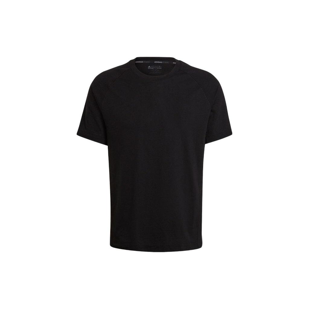 adidas T Shirts Men's Black Crew Neck Moderate Straight Fit HJ9901