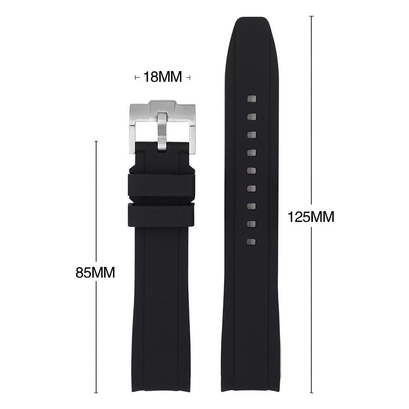 For Omega Swatch Co Branded Watch Band Silicone Planet System Curved Silicone For Rolex Water Ghost Watch Band 18mm 19mm 20mm 21mm 22mm