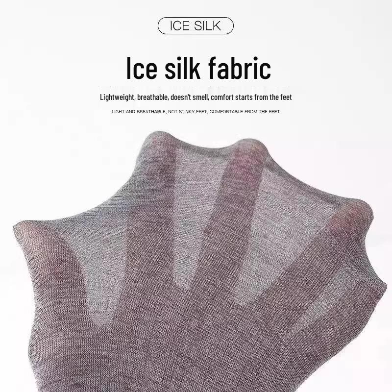 Men's Silk Stockings: 20 Pairs, Thin, Breathable, Anti-Odor, Sweat-Absorbent, Lightweight Short Tube, Black Socks