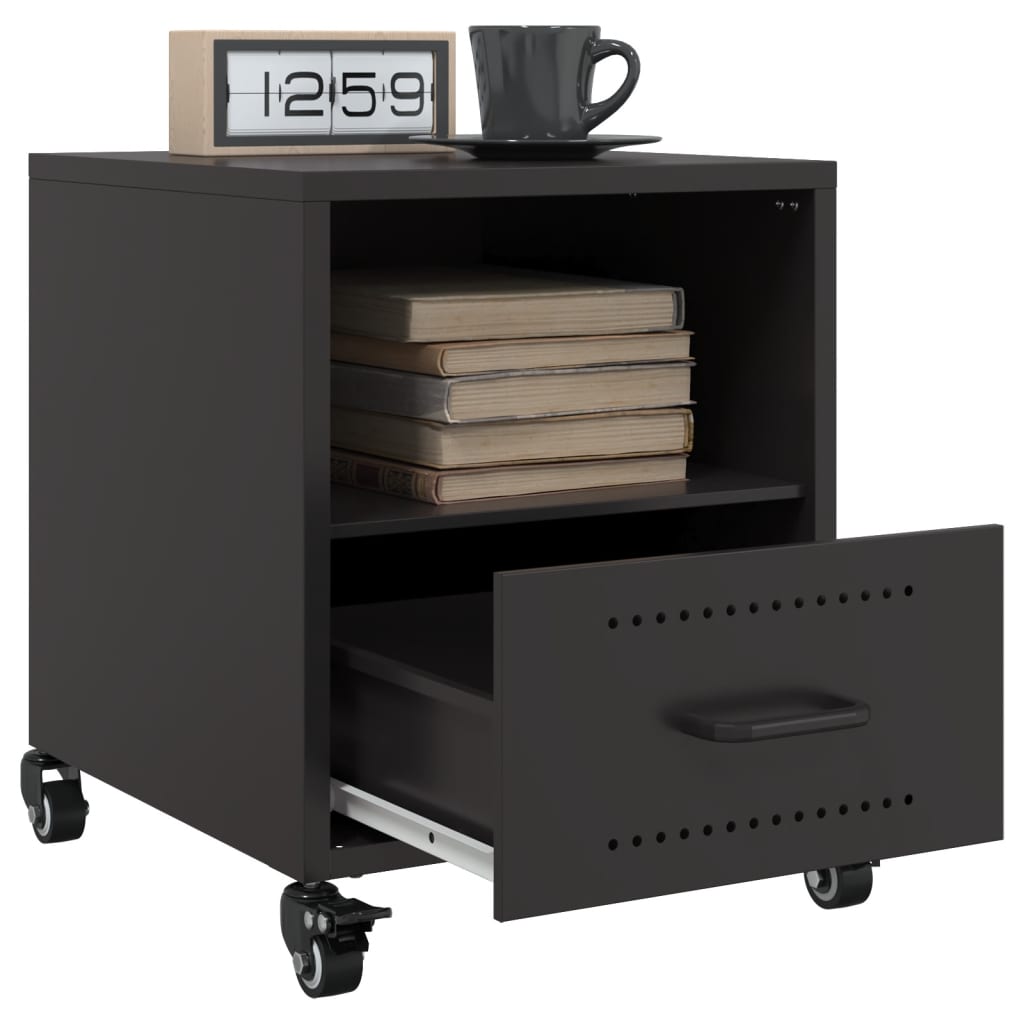 Nightstand Black 36 X 39 X 43.5 Cm Steel