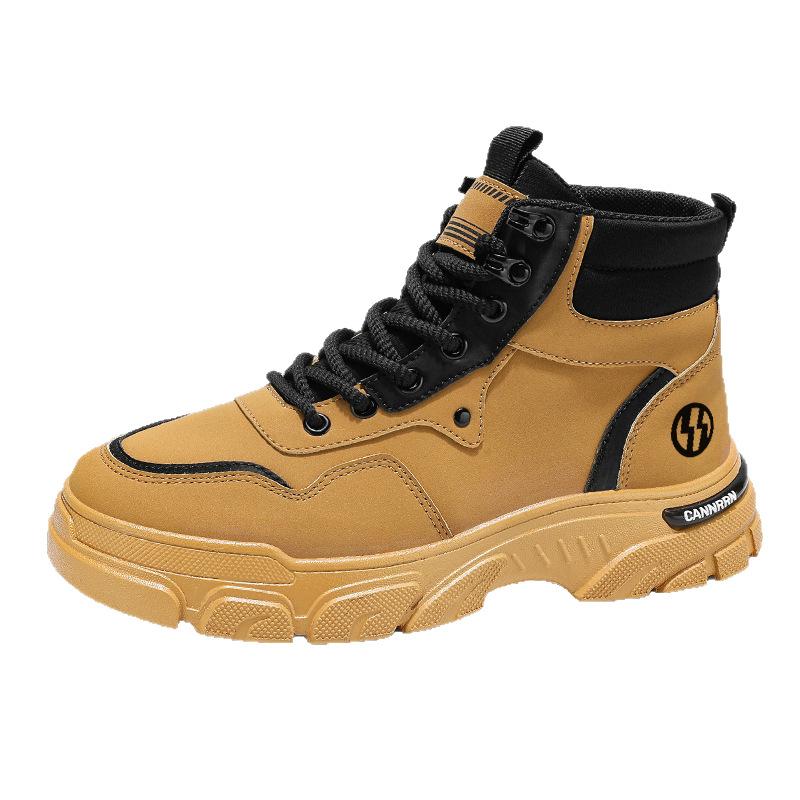 High-top Martin Boots Men's Shoes Autumn New Tooling Shoes Men's Versatile Platform Short Boots