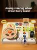 Children's Wooden Steering Wheel Puzzle - Montessori-Inspired Educational Busy Board for Simulated Driving and Intellectual Development