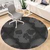 1pc Skull Pattern Carpet, Round Non Slip Durable Large Size Office Carpet, Suitable for Office
