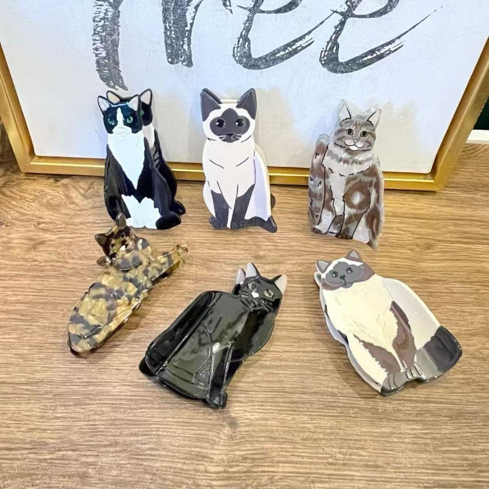 Pet Animal Hair Clip Acetic Acid Shark Clip Cute Acetate Cat Hair Claw  Girl