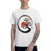 Modny T-shirt z Okręgiem Zen Enso i Drzewkiem Bonsai Czysta Bawełna Okrągły Dekolt Krótki Rękaw Wysokiej Jakości Nadruk Europejski Rozmiar Koszulki