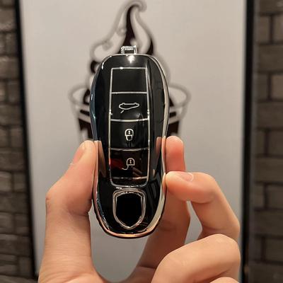 Tpu Car Key Shell Case Cover Fob Holder For Porsche 718 Cayenne Panamera 911 Macan Key Case Key Cover Taycan Cayman Boxster