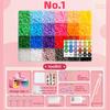 7200 Pezzi 2,6 Mm Foro Mini Perline Hama Perler Fuse Perline da Stirare Fai da Te Giocattoli Artigianali per la Prima Educazione Puzzle Regalo di Compleanno per Bambini