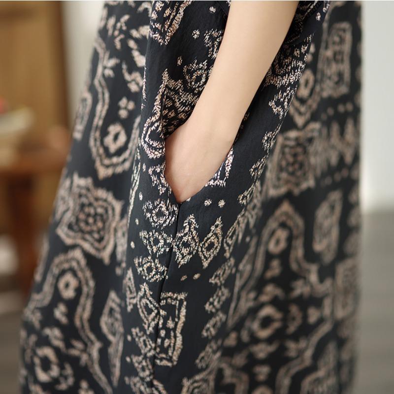 DIMANAF New Women Plus Size Spring Summer Beach Vintage Lady Long Dress Loose Oversize Maxi Floral Print 2026