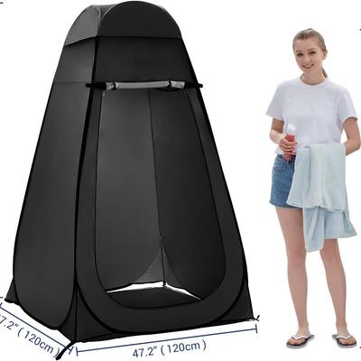 Outdoor Bathing Tent with Mats Top Cover Field Shower Tent Toilet and Changing Tent Suitable for Camping and Self Driving Tours