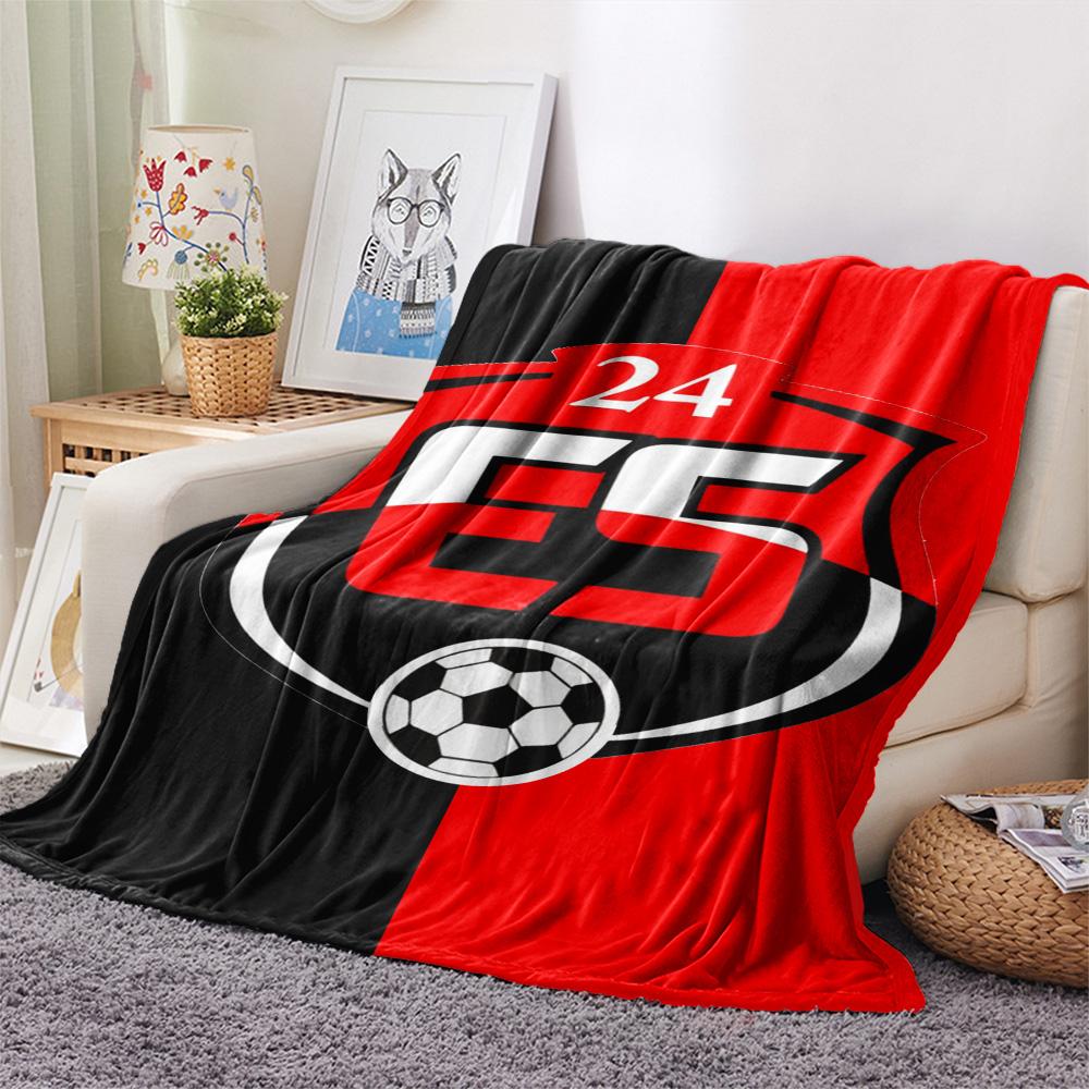 1Pc 24 Erzincanspor Print Flannel Blanket High Quality Warm Comfortable Cover for All Seasons Perfect for Gifts Home Decor