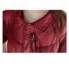 Chic Winter Women Jacket Korean Style Faux Fur Collar Slim Fit Warm Padded Coat Fashionable Outwear