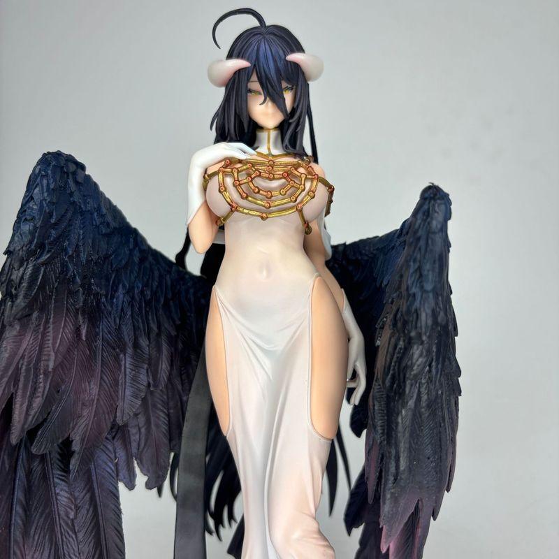 New Gk Statue 24cm Overlord Albedo Pure White Devil Girl Figurine Model Collection Desktop Ornament Boy Birthday Gift Fans