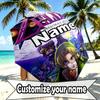 Custom Name Personalized The Legend of Zelda Print Umbrella, Auto Open Close, 8‑Rib Sturdy Frame, Commute Camping Hiking Use, Birthday Gift