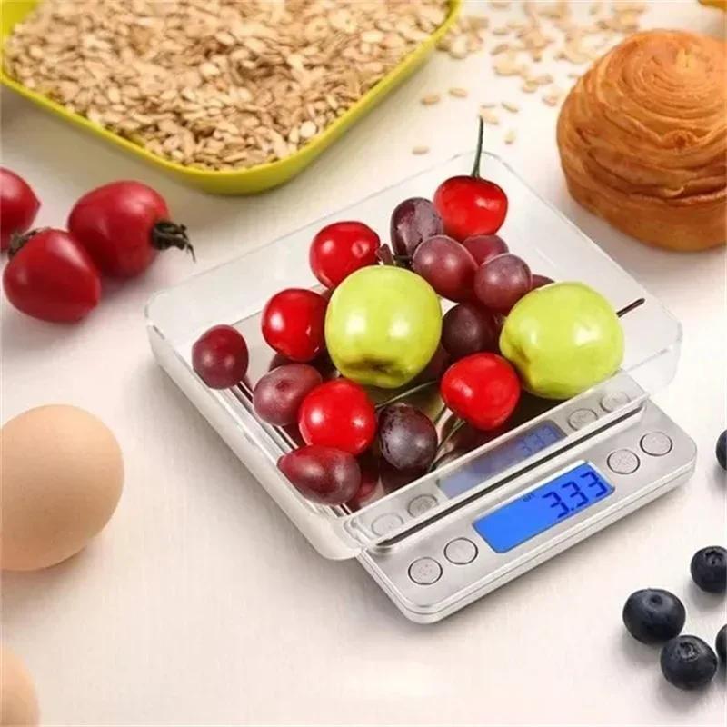 Kitchen Measuring Scales Mini Digital Kitchen Scale Weight Tools Pocket Precision & Food Electronic Jewelry Gold Gram Balance