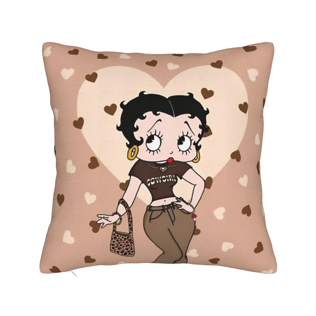 Anime B-Betty Boops Pillowcase Soft Polyester Cushion Cover Decorations Throw Pillow Case Cover Home Square 45X45Cm