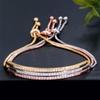 Trendy Adjustable Diamond Bracelet: Single Row, Stylish and Versatile Accessory