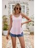2023 Summer Women's Solid Color Button Camisole with Hollow Out Design
