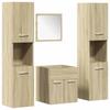VidaXL Bathroom Furniture Set 4 Pcs Sonoma Oak, Bathroom Cabinet, Bathroom Cupboard, Furniture 3324998