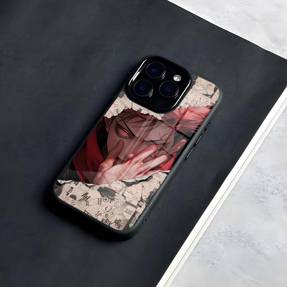Jujutsu Kaisen Satoru Sukuna Silicone Phone Case For IPhone 17 Pro Max 16 15 14 13 11 Pro Max Plus Glass Phone Case