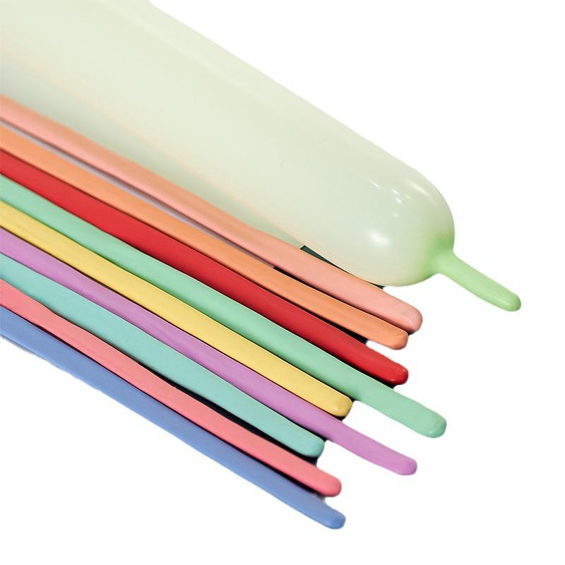 260-Piece Multicolor Long Balloons for Handmade Shapes and Birthday Decorations, 1.8g Thickened for Parties