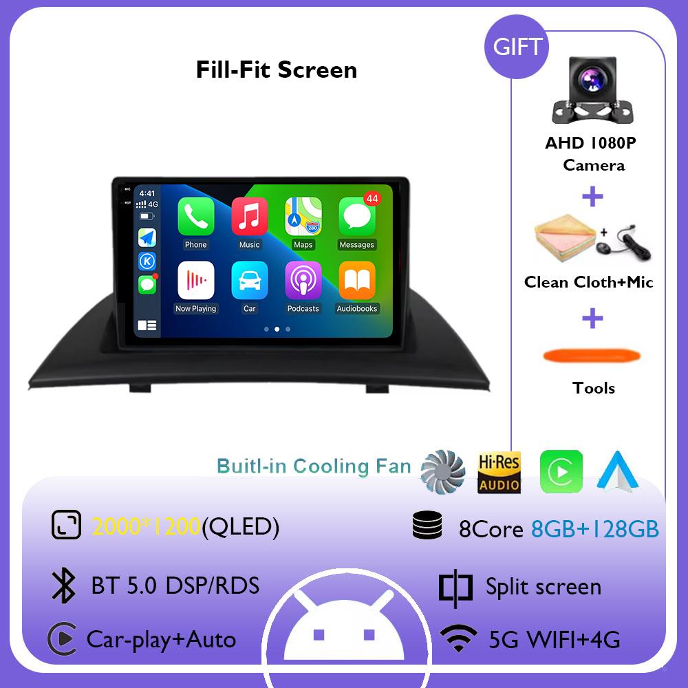 Android 14 For BMW X3 E83 2004 2005 20072008 2009 2010 2011 2012 Navigation GPS Auto CarPlay Radio Car Multimedia Video Player