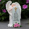 Handcrafted Religious Link Monument Cemetery Ornament Detailed Angel Figure Underweight Resin Sculpture For Gardens