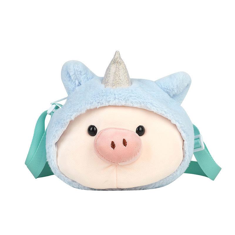 

Милая мультяшная плюшевая кукла-свинка, сумка через плечо Kawaii, мягкая плюшевая сумка через плечо с изображением животных, сумка для хранения монет для детских подарков на день рождения