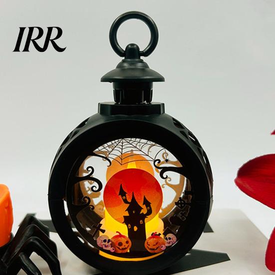 Halloween Party Table Centerpiece Retro Pumpkin Lantern, LED Electronic Candle Light, Vintage Safe Flameless Decor Handheld Decorative Lamp