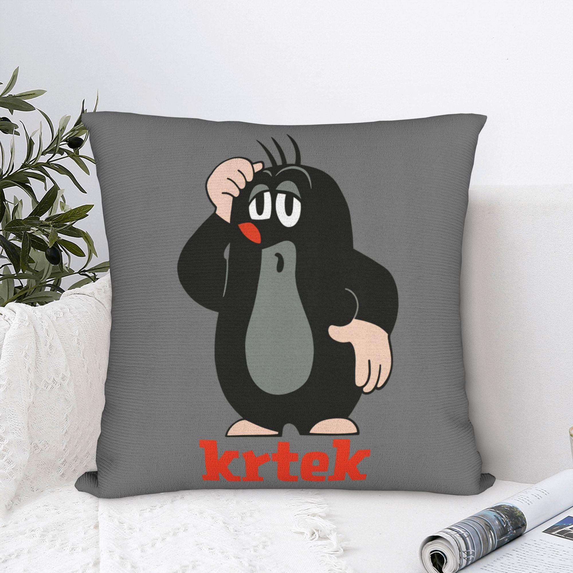 Fine Glasses Unisex The Little Mole Krtek Pillowcase Printed Polyester Cushion Cover Decoration Cartoon Pillow Case Cover Bedroom Zipper